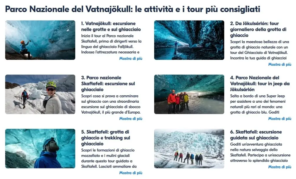 escursioni guidate al parco nazionale del Vatnajökull in Islanda