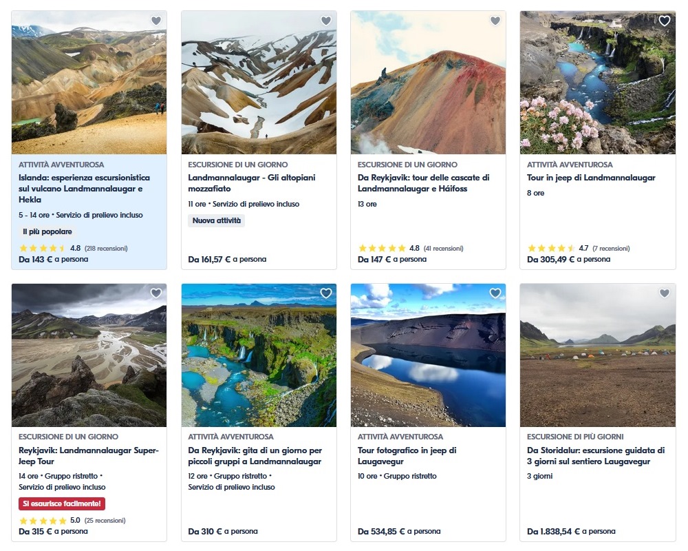 escursioni organizzate nel Landmannalaugar - Islanda sud occidentale