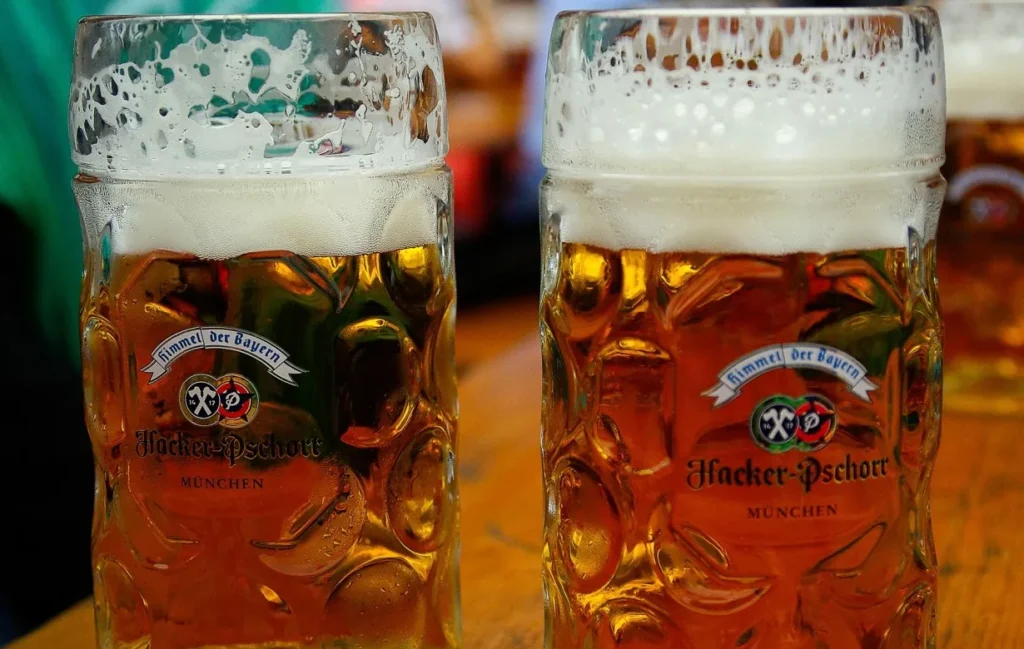 la birra dell'Oktoberfest a Monaco di Baviera