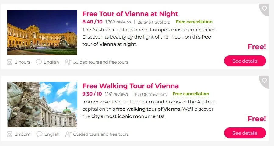 free tours Vienna