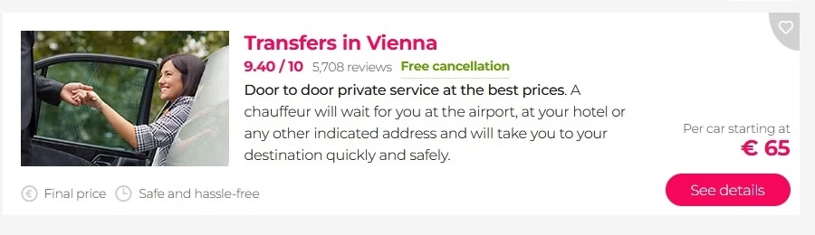 transfer privato a Vienna