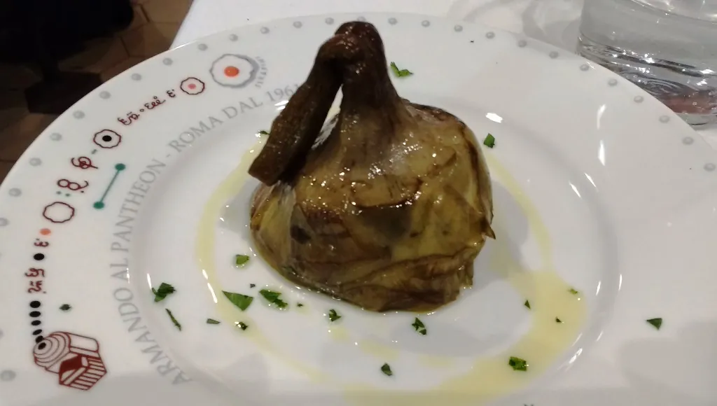 ristorante Armando al Pantheon contorno carciofo alla romana