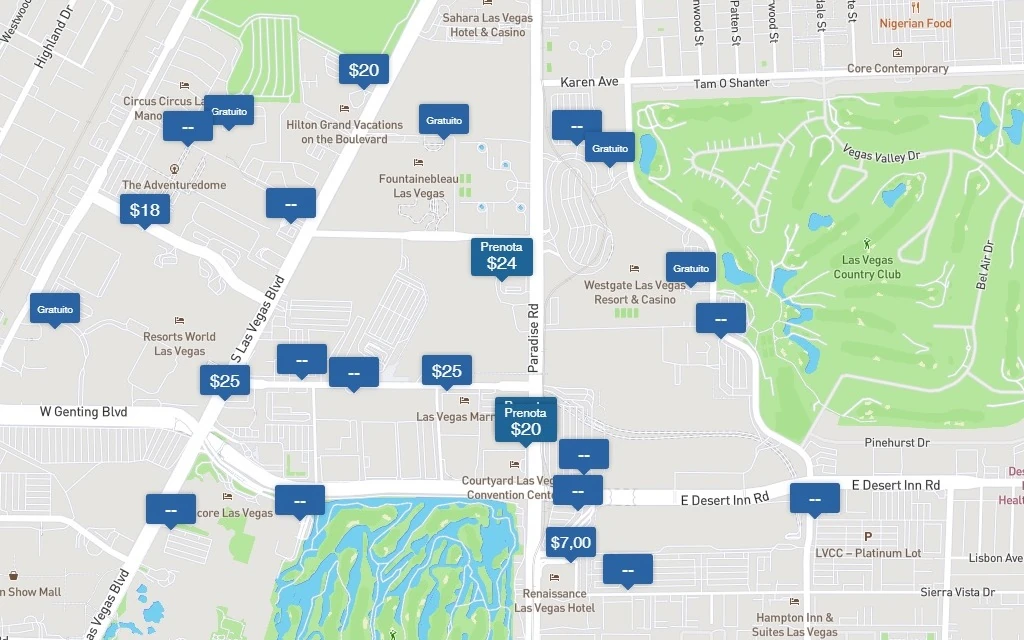 Parkopedia Las Vegas