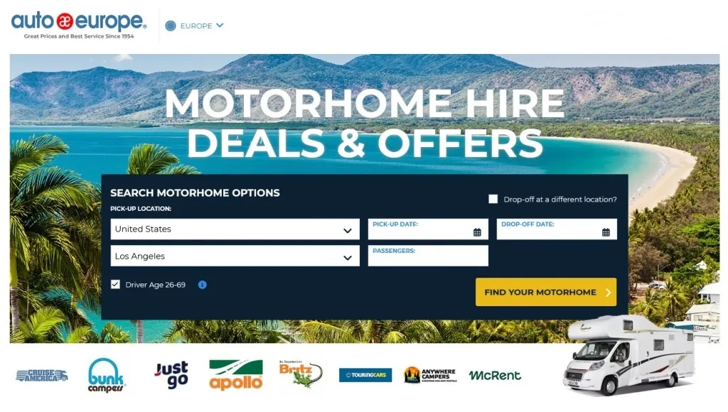 AutoEurope RV rental