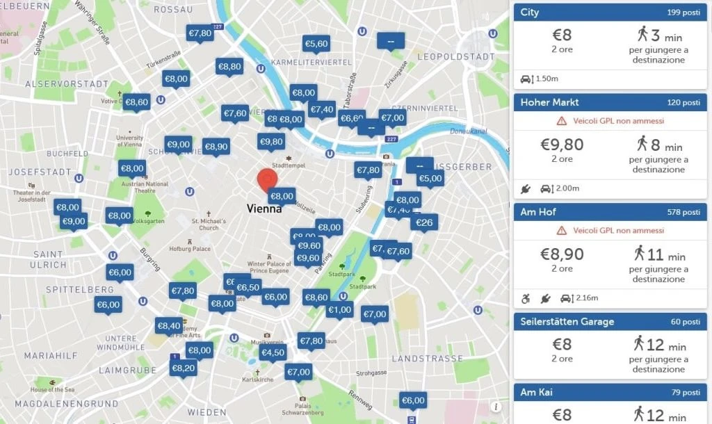 parkopedia Vienna