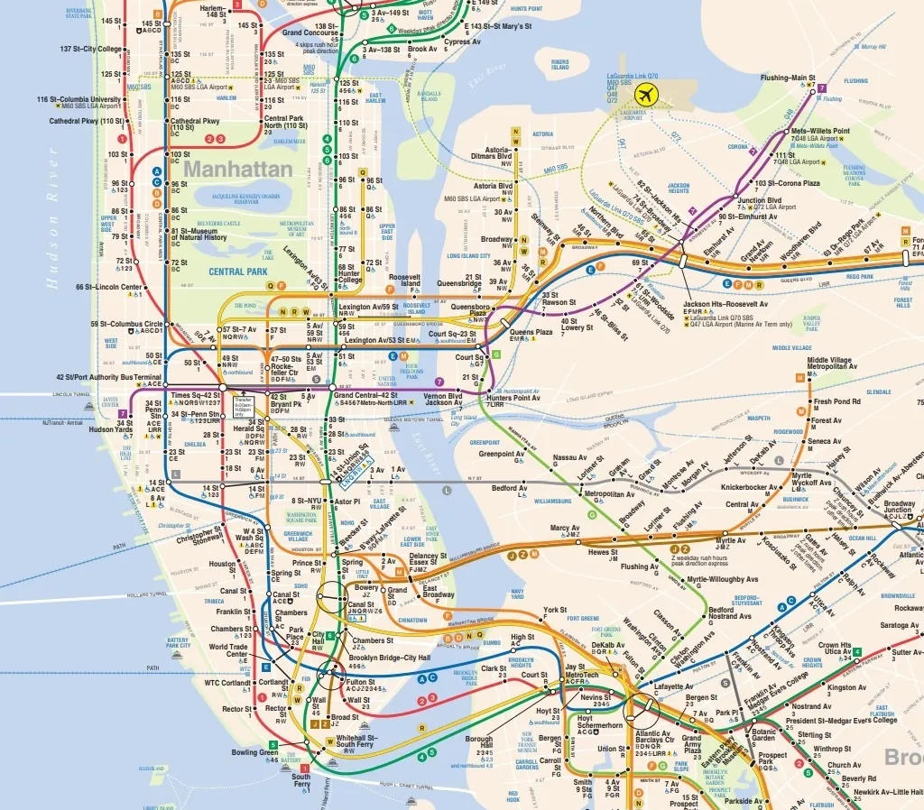 mappa metro NYC