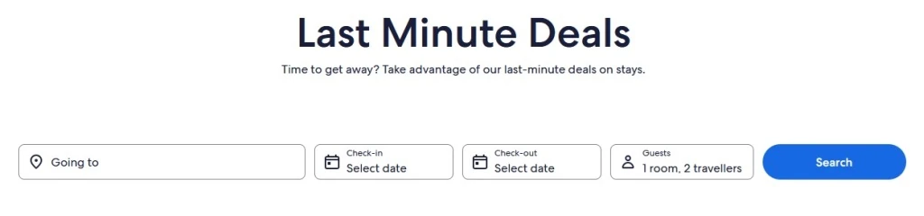 Expedia last minute deals