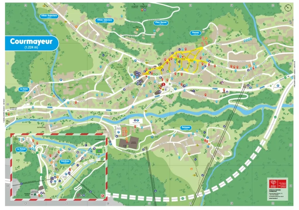mappa Courmayeur